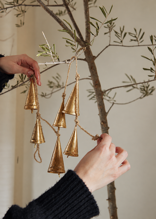 Vintage Brass Cone Bell Garland