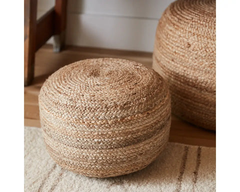 Quincy Jute Pouf