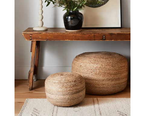 Quincy Jute Pouf