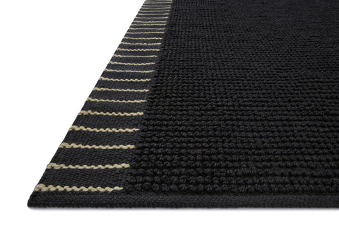 Magnolia Home By Joanna Gaines x Loloi Sadie Black 9'-3" x 13' Area Rug - SAD-01 - 9'-3" x 13'