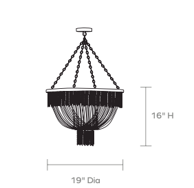 La Luna Coco Chandelier, Small