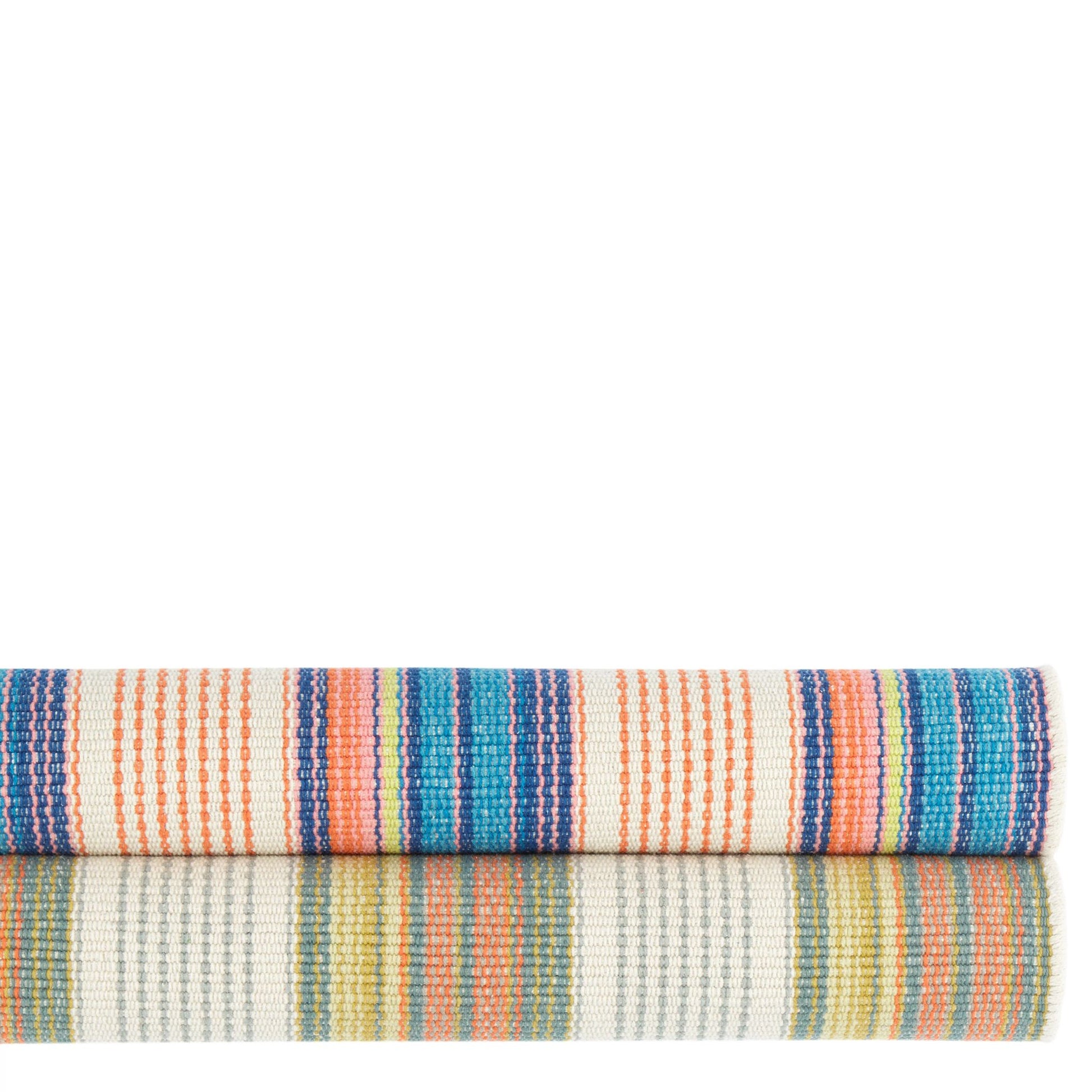 Sloane Stripe Sprout Handwoven Cotton Rug - DA2027 - 10x14
