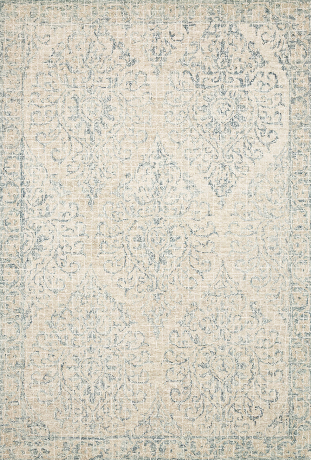 Tatum Natural / Sky 9'-3" x 13' Area Rug - TW-05 - 9'-3" x 13'