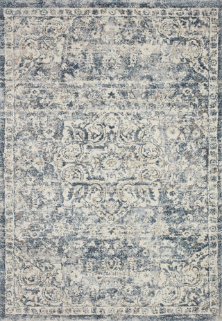 Theory Ivory / Blue Rug