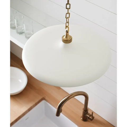 Piatto Medium Pendant - Plaster White