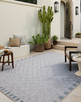 Amber Lewis x Loloi Topanga Grey/Blue Rug