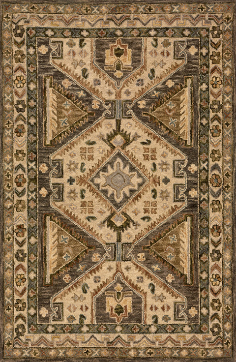 Victoria Walnut / Beige 9'-3" x 13' Area Rug - VK-07 - 9'-3" x 13'