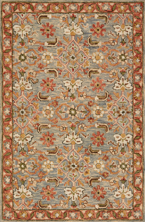 Victoria Slate / Terracotta 9'-3" x 13' Area Rug - VK-10 - 9'-3" x 13'