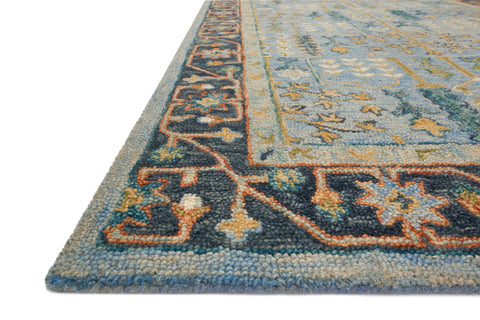 Victoria Lt Blue / Dk Blue 9'-3" x 13' Area Rug - VK-12 - 9'-3" x 13'