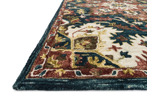 Victoria Teal / Raspberry 9'-3" x 13' Area Rug - VK-13 - 9'-3" x 13'