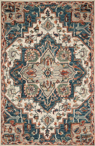 Victoria Blue / Red Rug