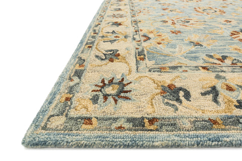 Victoria Lt. Blue / Natural 9'-3" x 13' Area Rug - VK-18 - 9'-3" x 13'