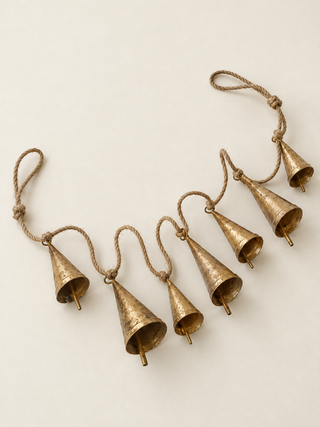 Vintage Brass Cone Bell Garland