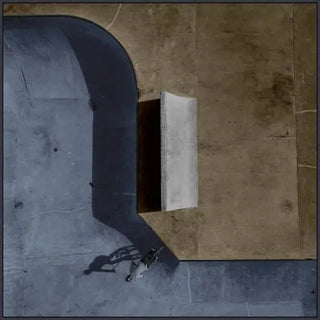 Concrete Abstract Framed Canvas