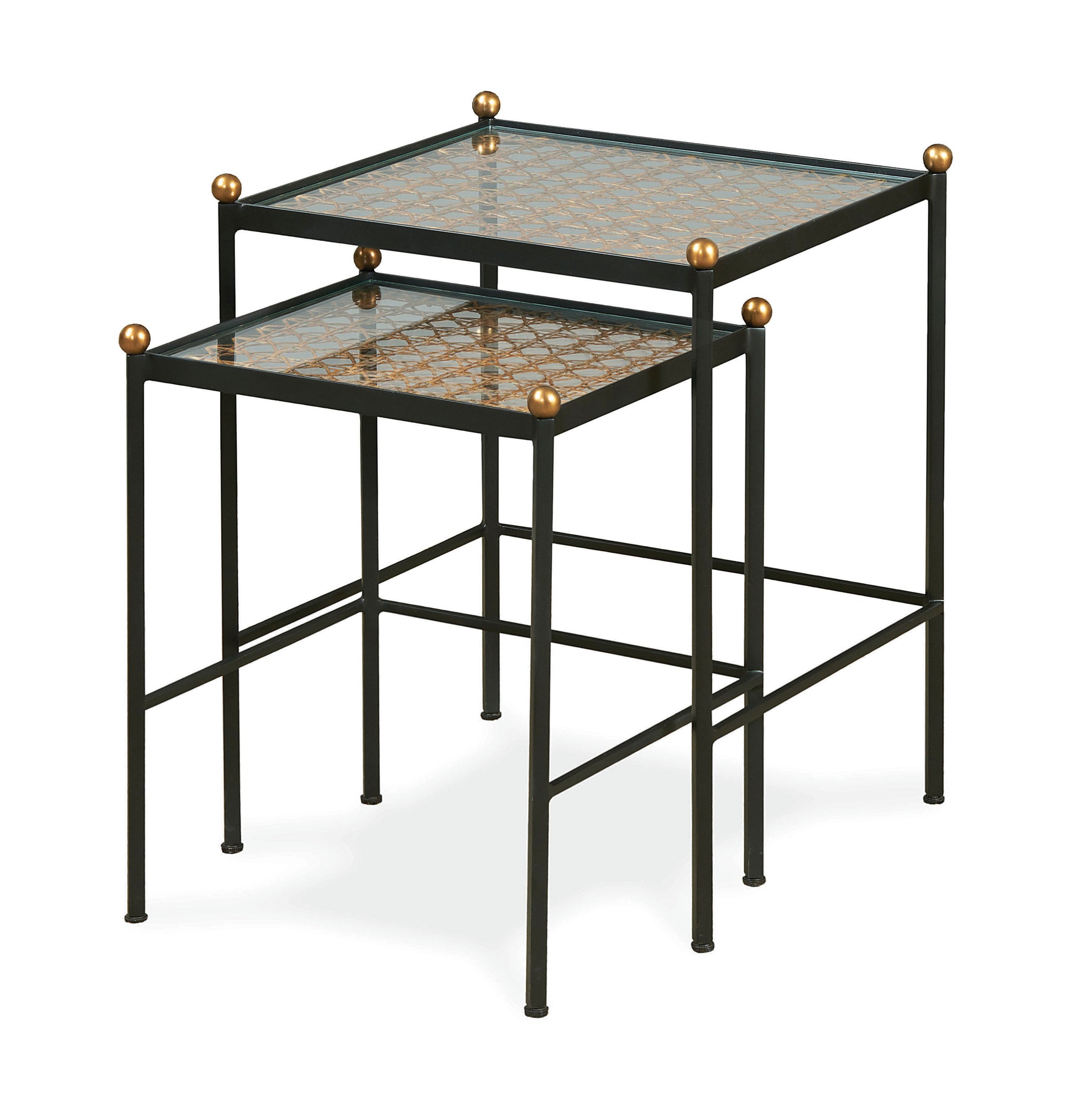 Gilded Grid Nesting Tables