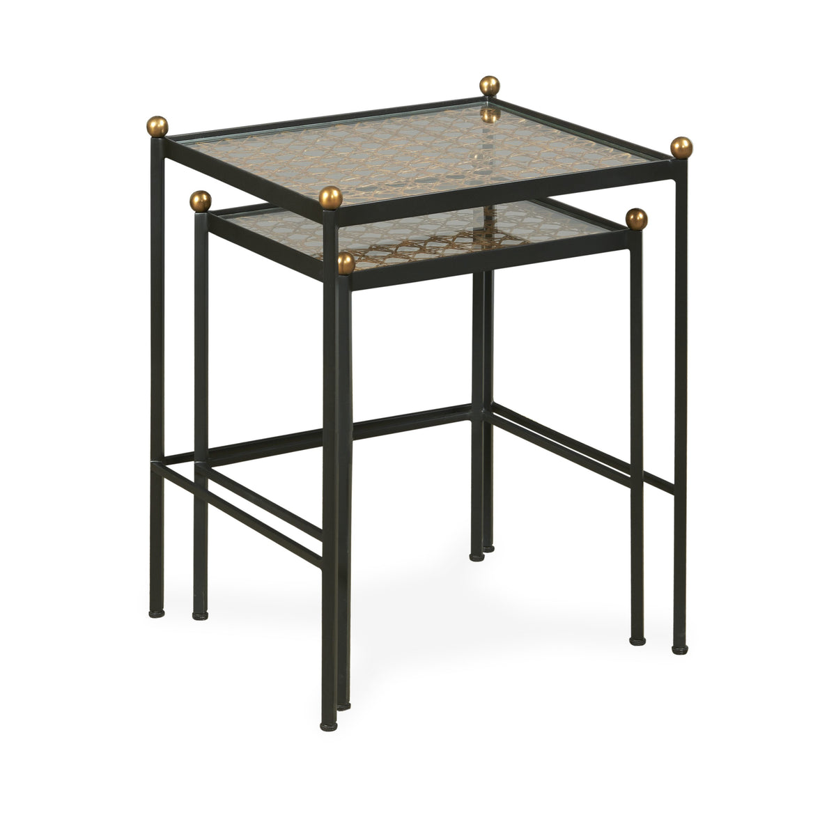 Gilded Grid Nesting Tables