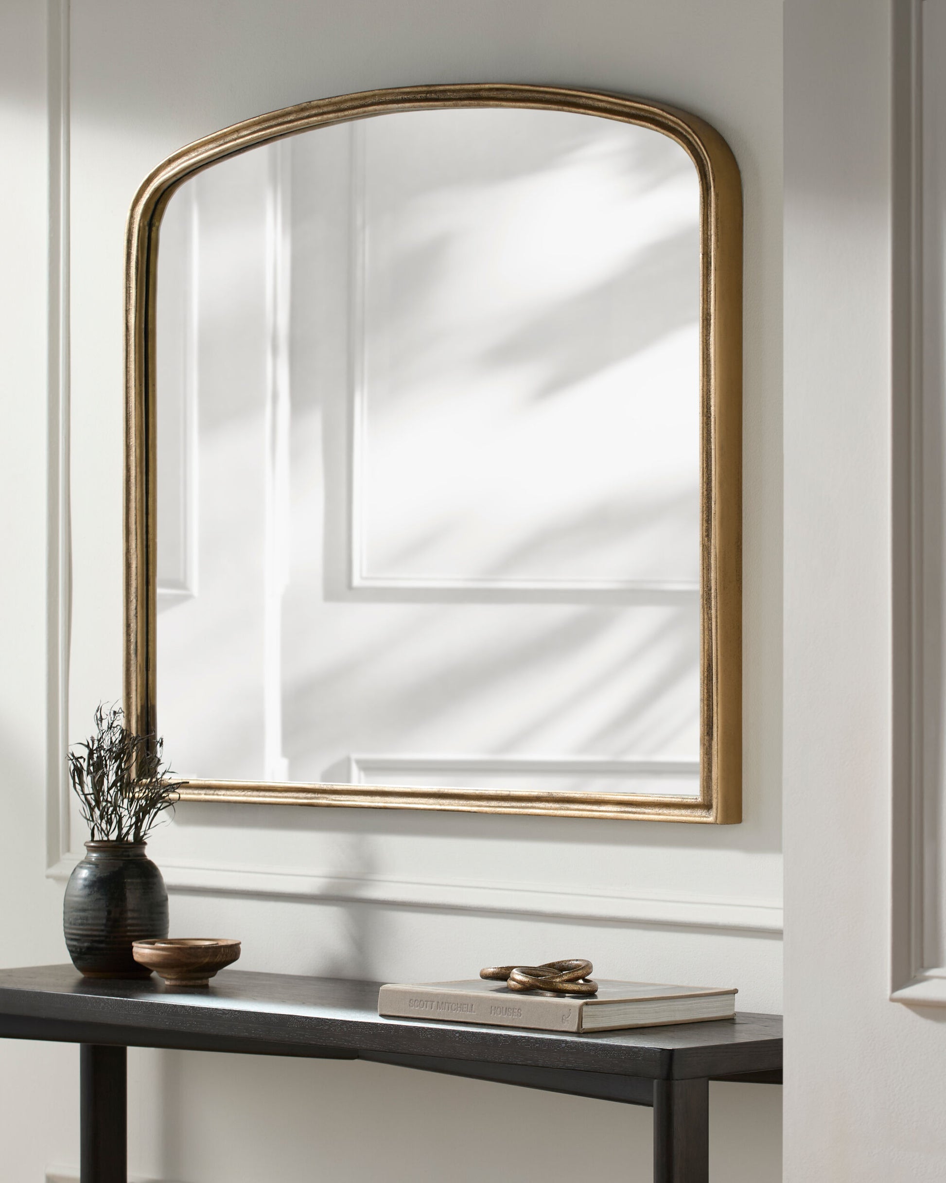Arch Brass Mirror