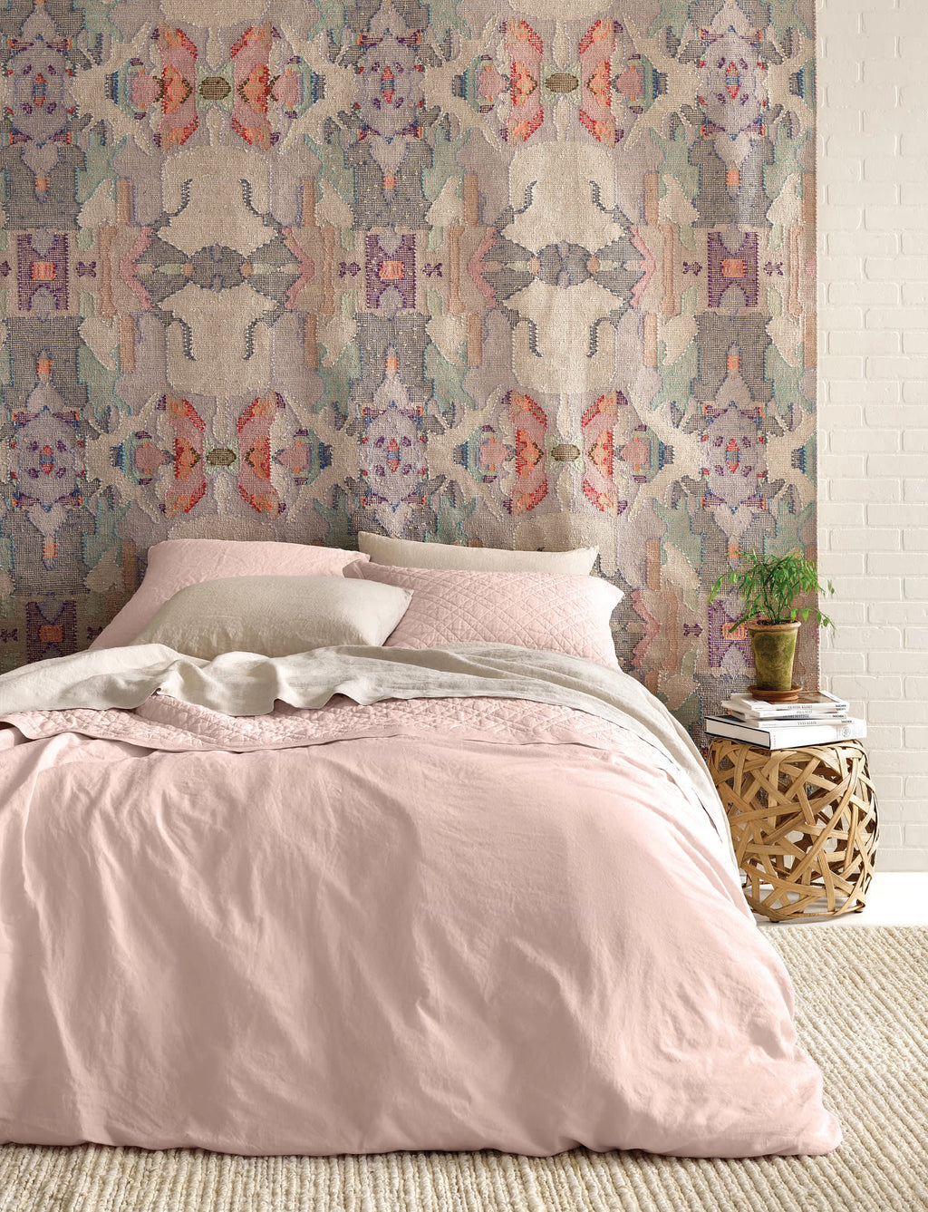 Lush Linen Slipper Pink Duvet Cover