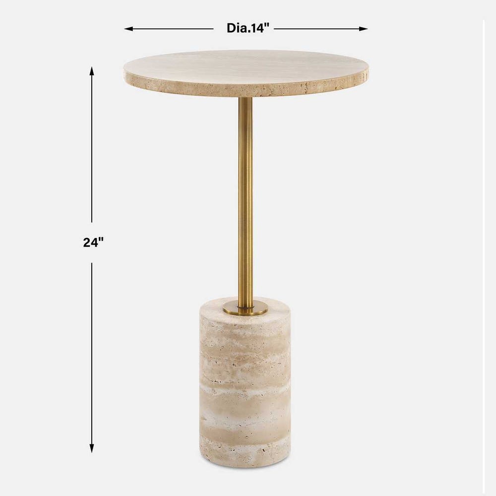 Mila Travertine Side Table