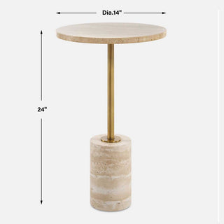 Mila Travertine Side Table