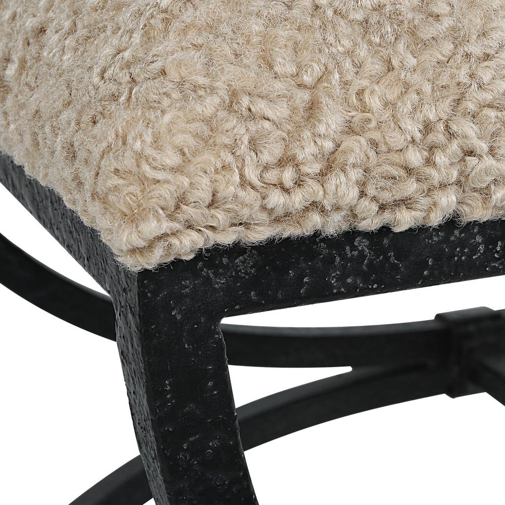 Shearling Ottoman