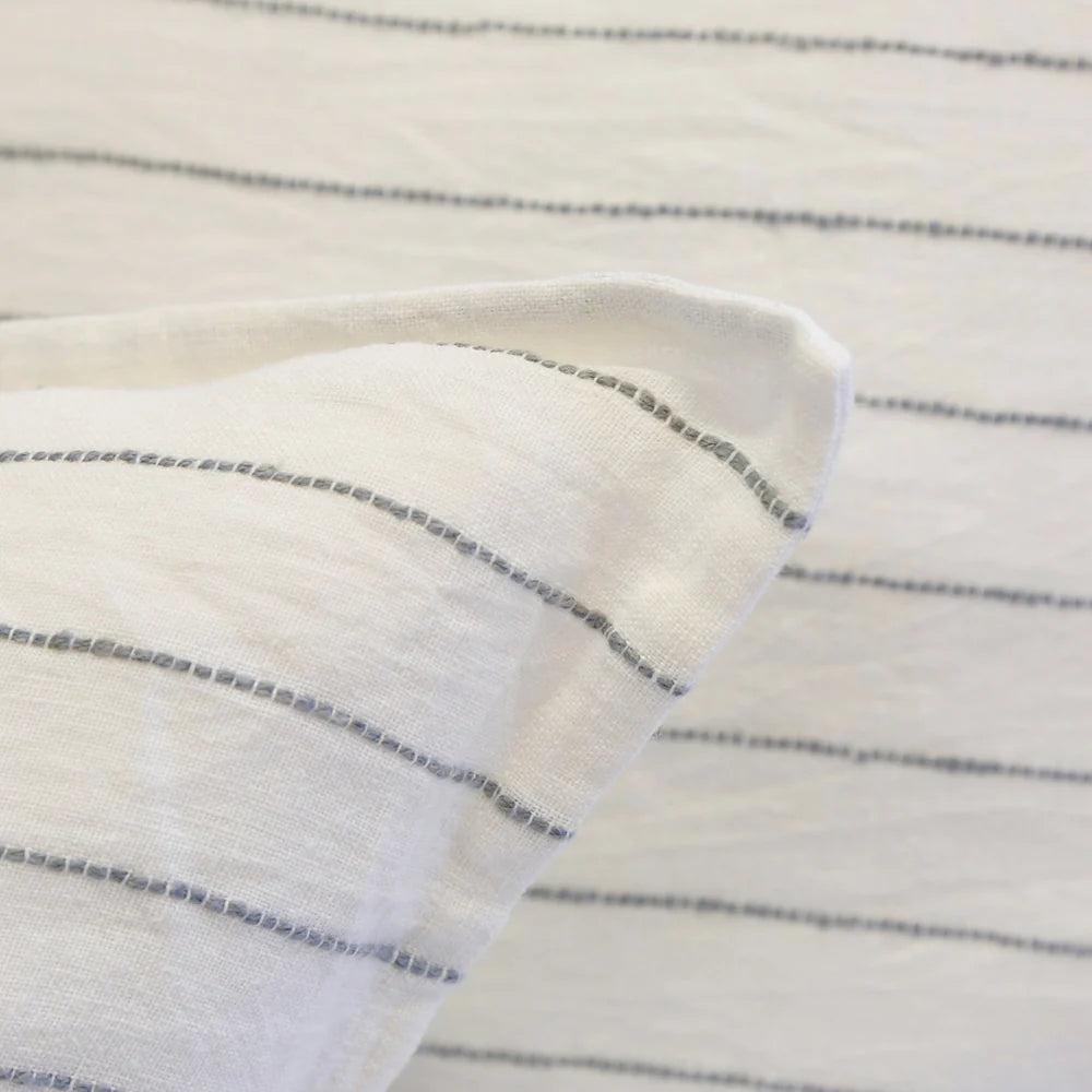 Blake Duvet Cover, Cream/Grey