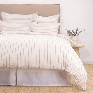 Blake Duvet Cover, Cream/Grey