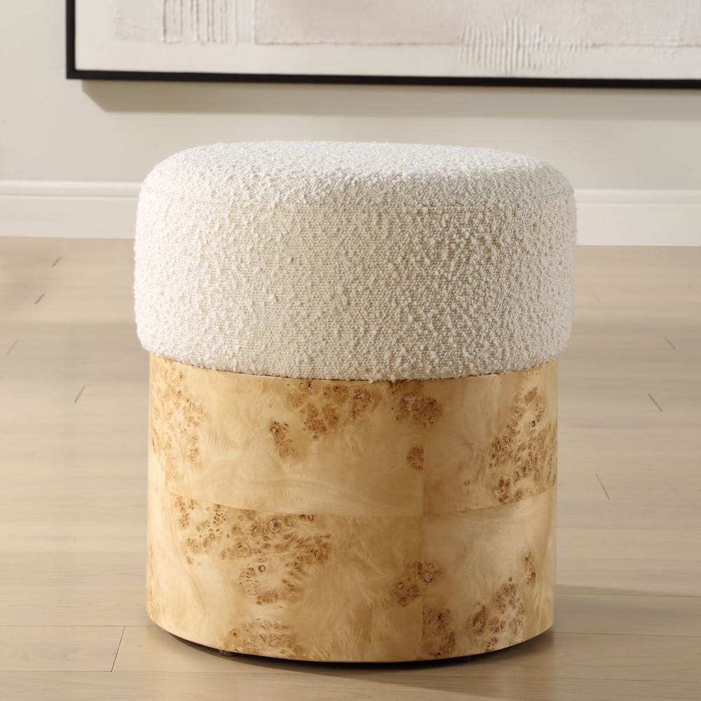 Birch Bouclé Stool