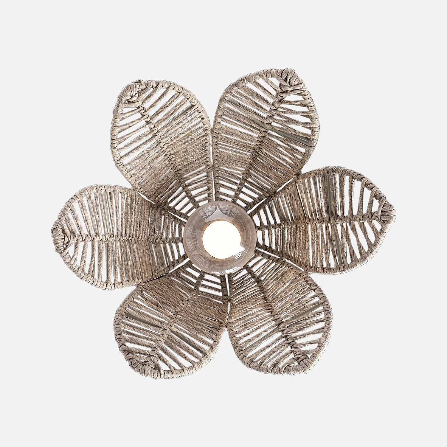 Tulip Wicker Pendant, Grey
