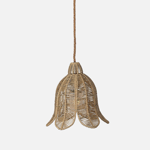 Tulip Wicker Pendant, Natural