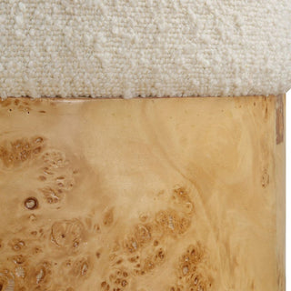 Birch Burl Bouclé Stool