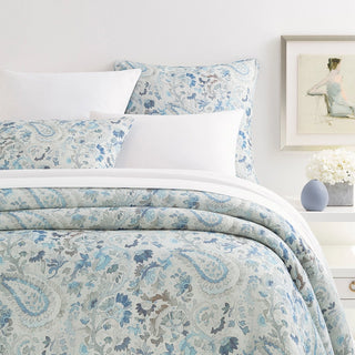 Iris Blue Linen Duvet Cover