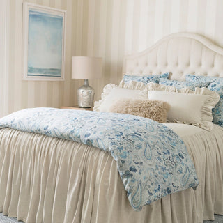 Iris Blue Linen Duvet Cover