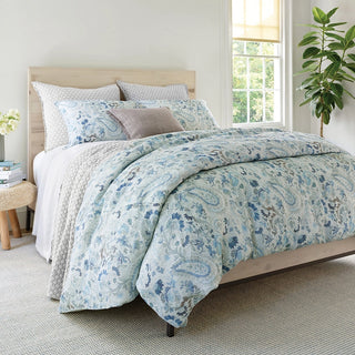 Iris Blue Linen Duvet Cover