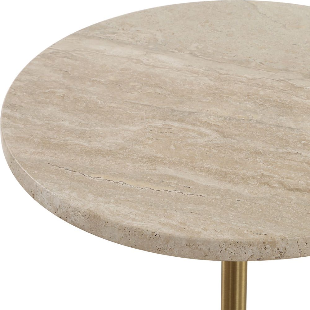Mila Travertine Side Table