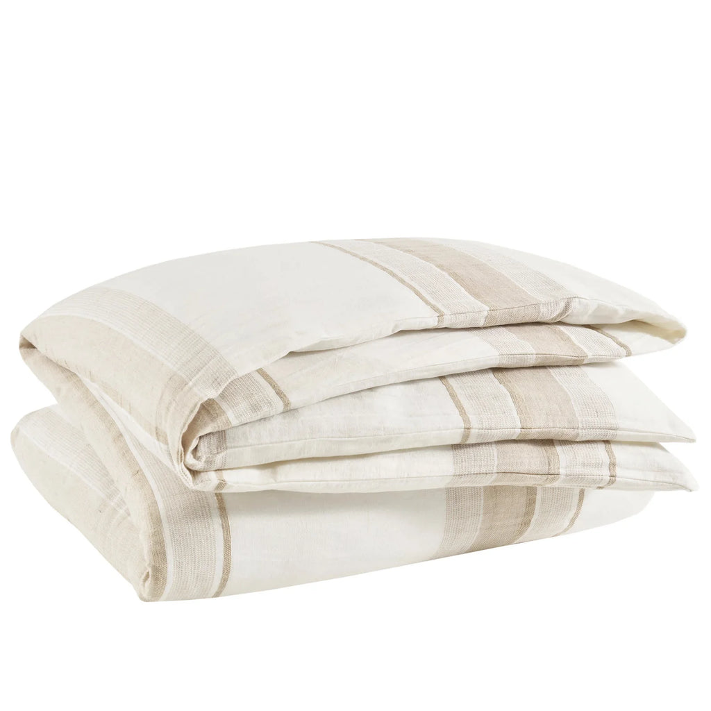 Napa Stripe Linen Natural Duvet Cover