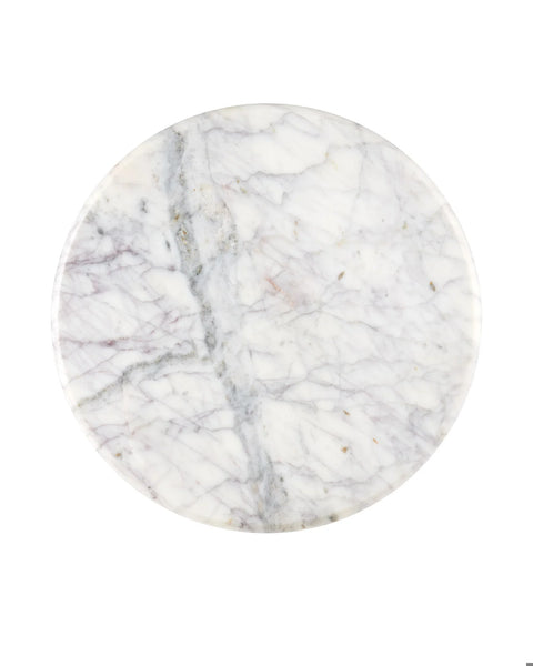 Passementerie White Marble Drinks Table