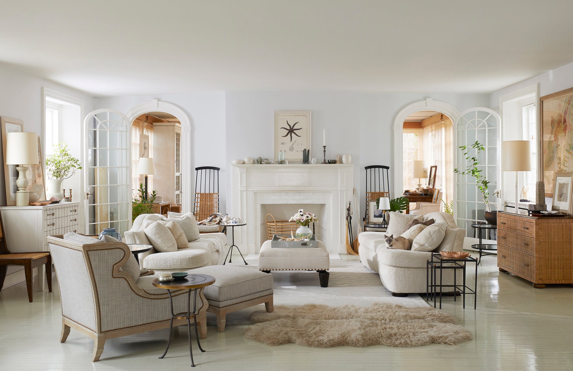 Gilded Grid Nesting Tables