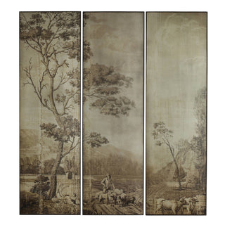 Tapestry Wall Plaques, Set of 3