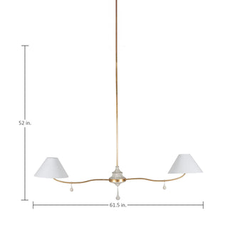 Loretta Two Light Linear Chandelier