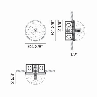 Misty One Light Wall Sconce/Ceiling Mount