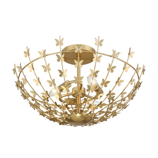 Birch Three Light Semi-Flush Mount