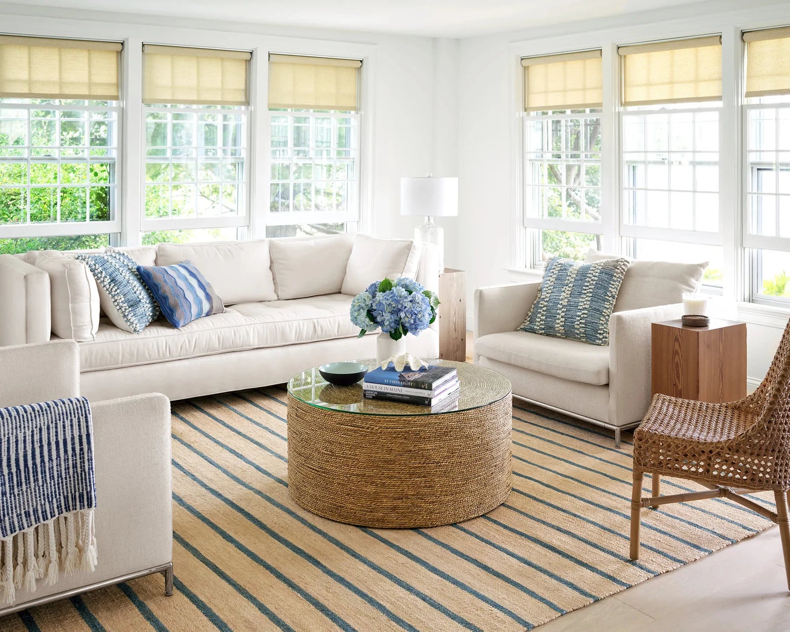 Hobnail Stripe Indoor/Outdoor Decorative Pillow