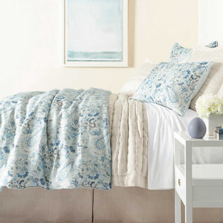 Iris Blue Linen Duvet Cover