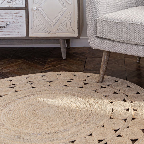 Daisy Round Jute Rug