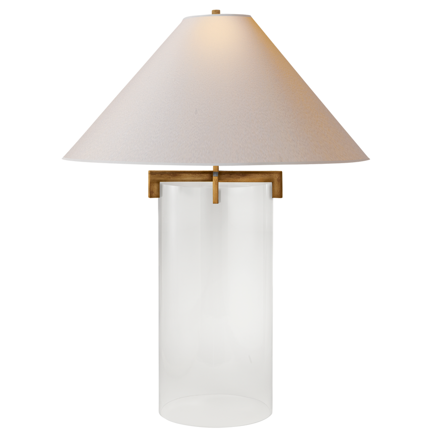 Brooks Table Lamp, Gilded Iron