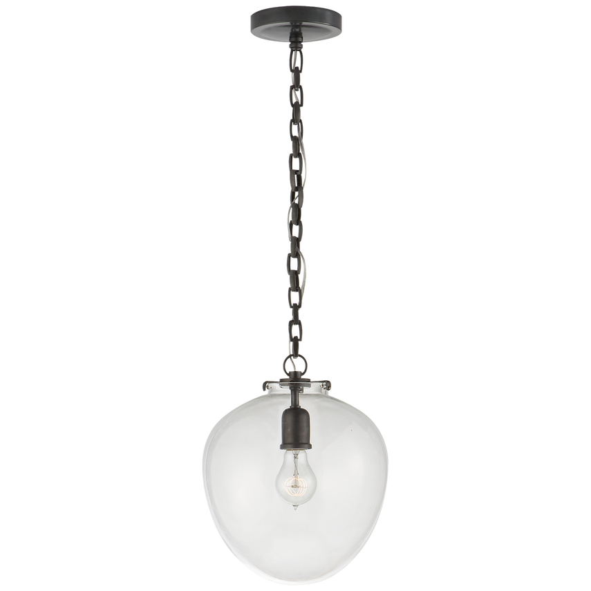 Katie Acorn Pendant, Clear Glass