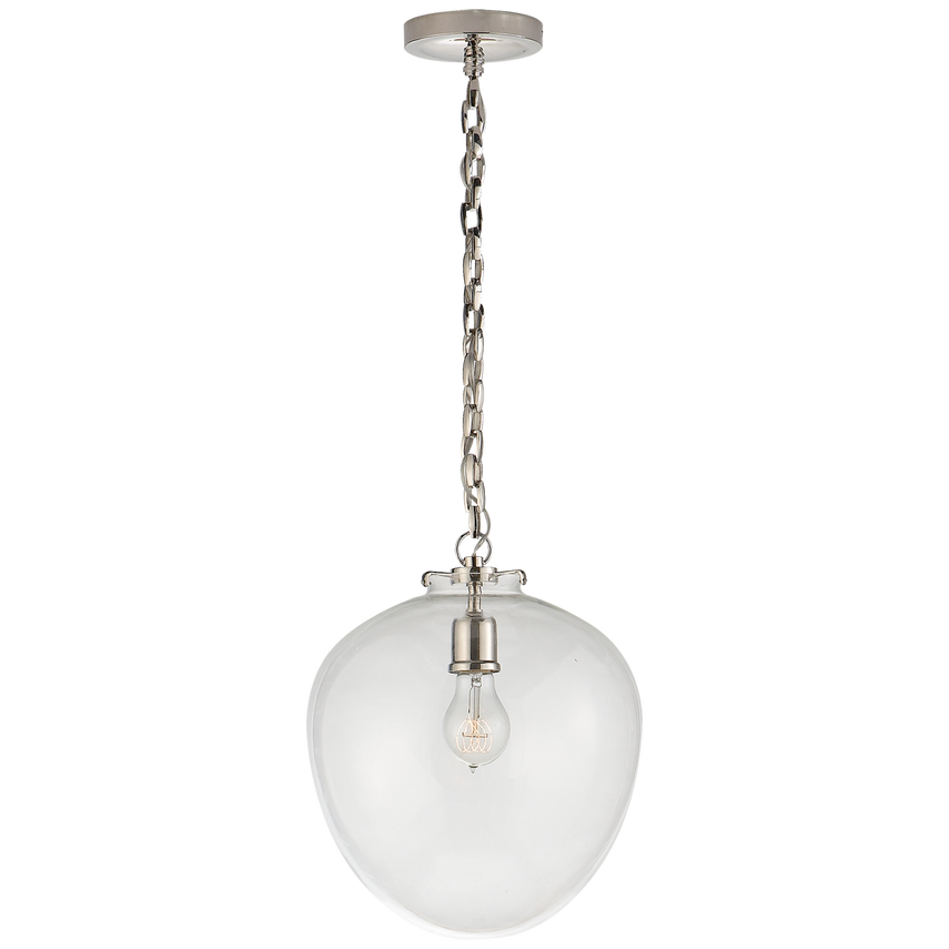 Katie Acorn Pendant, Clear Glass