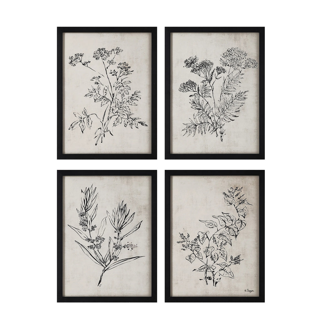 Floral Prints, Set of 4