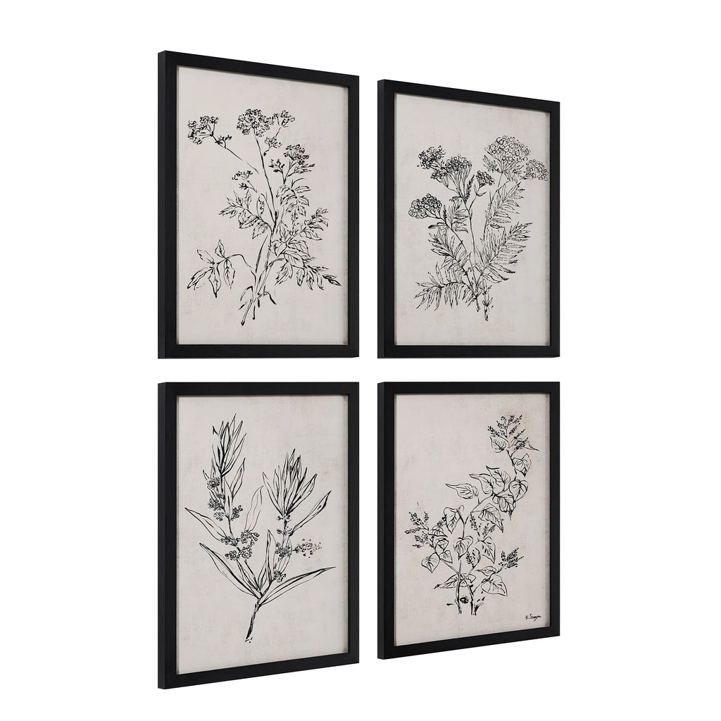 Floral Prints, Set of 4